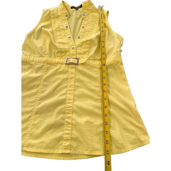 Express Design Studio Women Yellow Sleeveless Blouse Small - Picture 4 of 7